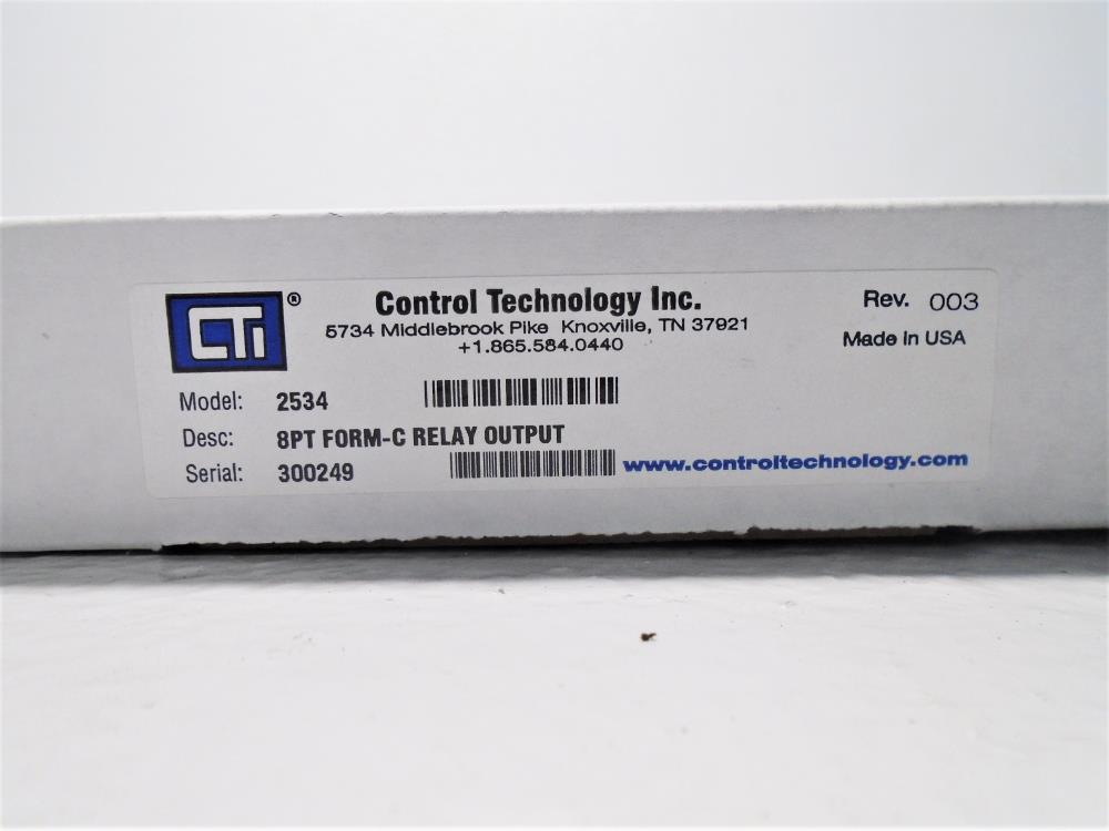 Control Technology 2534 8-Point Form-C Single Wide Relay Output Module
